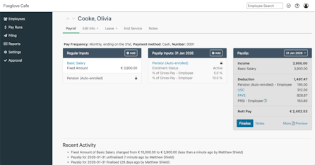 Screenshot of SimplePay
